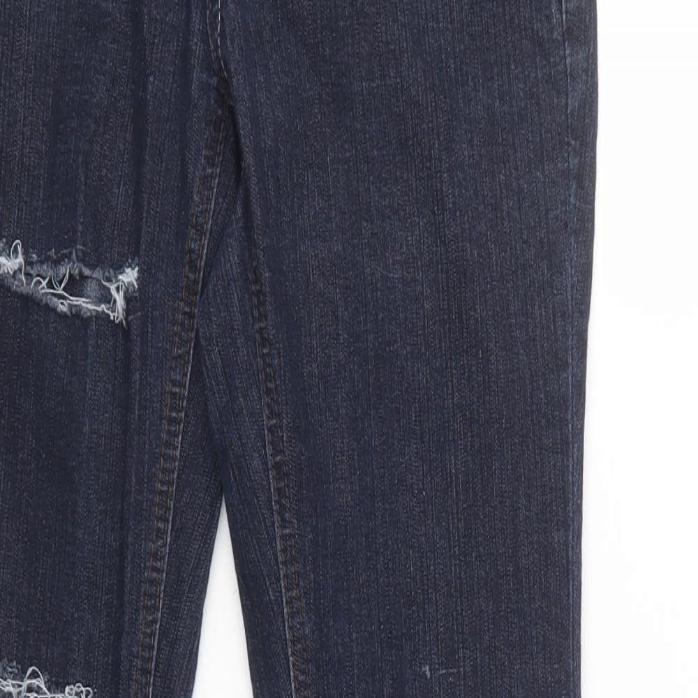 A Wear Womens Blue  Cotton Skinny Jeans Size 8 L32 in Regular Button