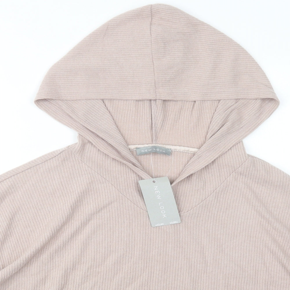 Close-up detail of New Look women’s beige polyester top lounge set, size M