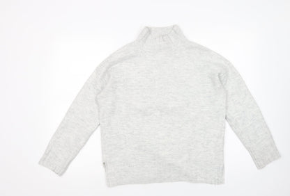 Primark Womens Grey High Neck  Acrylic Pullover Jumper Size 10