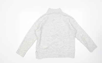Primark Womens Grey High Neck  Acrylic Pullover Jumper Size 10