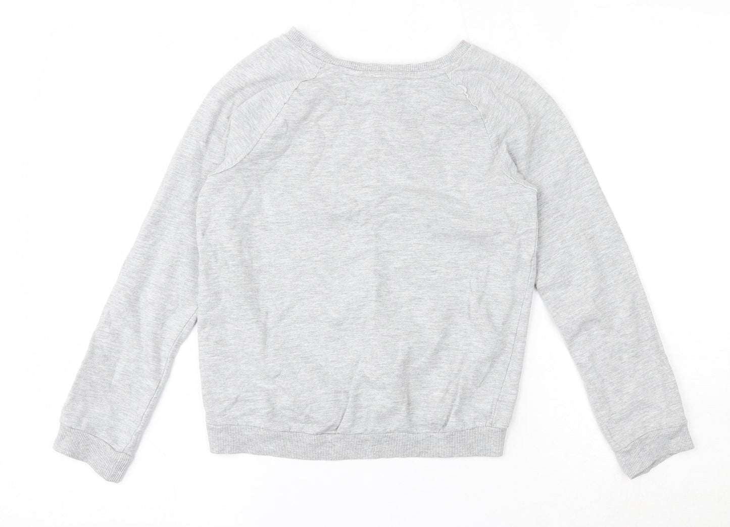 H&M Girls Grey  Cotton Pullover Sweatshirt Size 9-10 Years