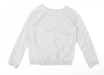 H&M Girls Grey  Cotton Pullover Sweatshirt Size 9-10 Years
