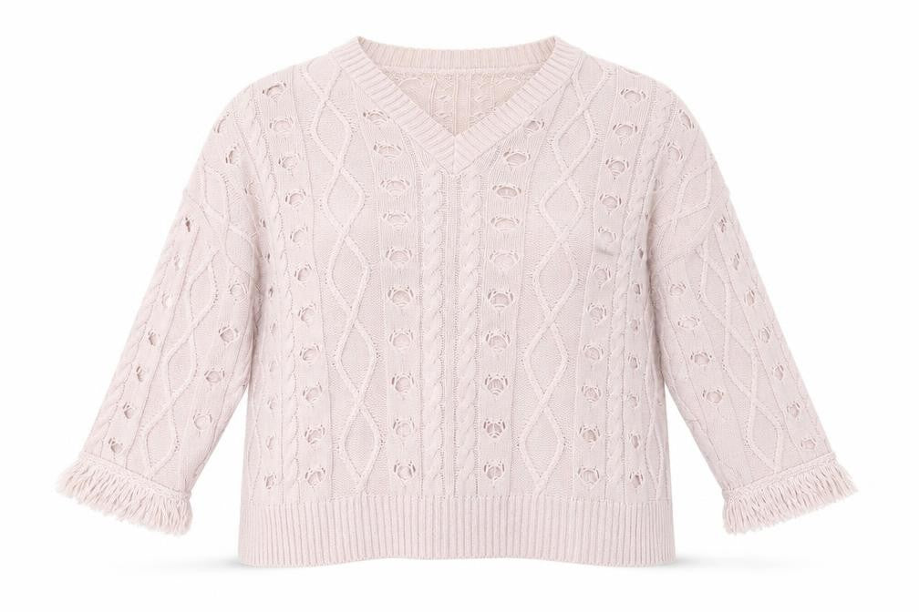 Womens UK Size 8 Religion Pink Pullover Jumper