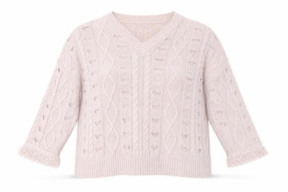 Womens UK Size 8 Religion Pink Pullover Jumper