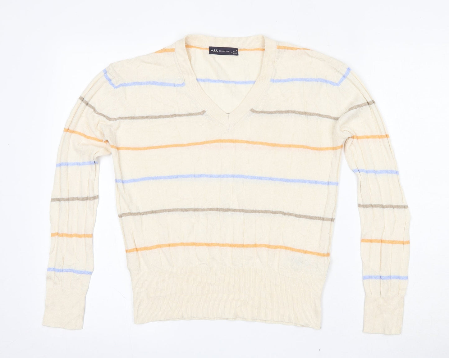 Womens UK Size S Marks and Spencer Beige Pullover Jumper