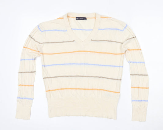 Womens UK Size S Marks and Spencer Beige Pullover Jumper