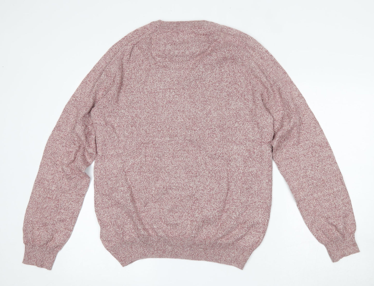 Burton Mens Pink Round Neck  Cotton Pullover Jumper Size M