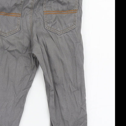 H&M Boys Grey  100% Cotton Jogger Jeans Size 6-9 Months  Button