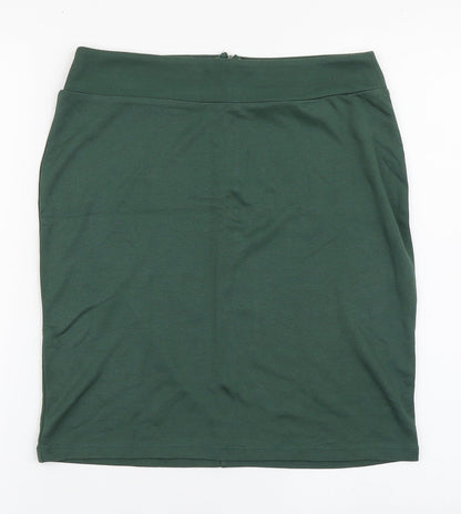 Body Flirt Womens Green  Polyester A-Line Skirt Size S   Zip