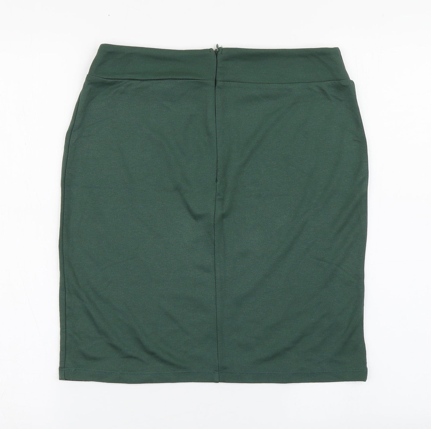 Body Flirt Womens Green  Polyester A-Line Skirt Size S   Zip