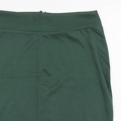 Body Flirt Womens Green  Polyester A-Line Skirt Size S   Zip