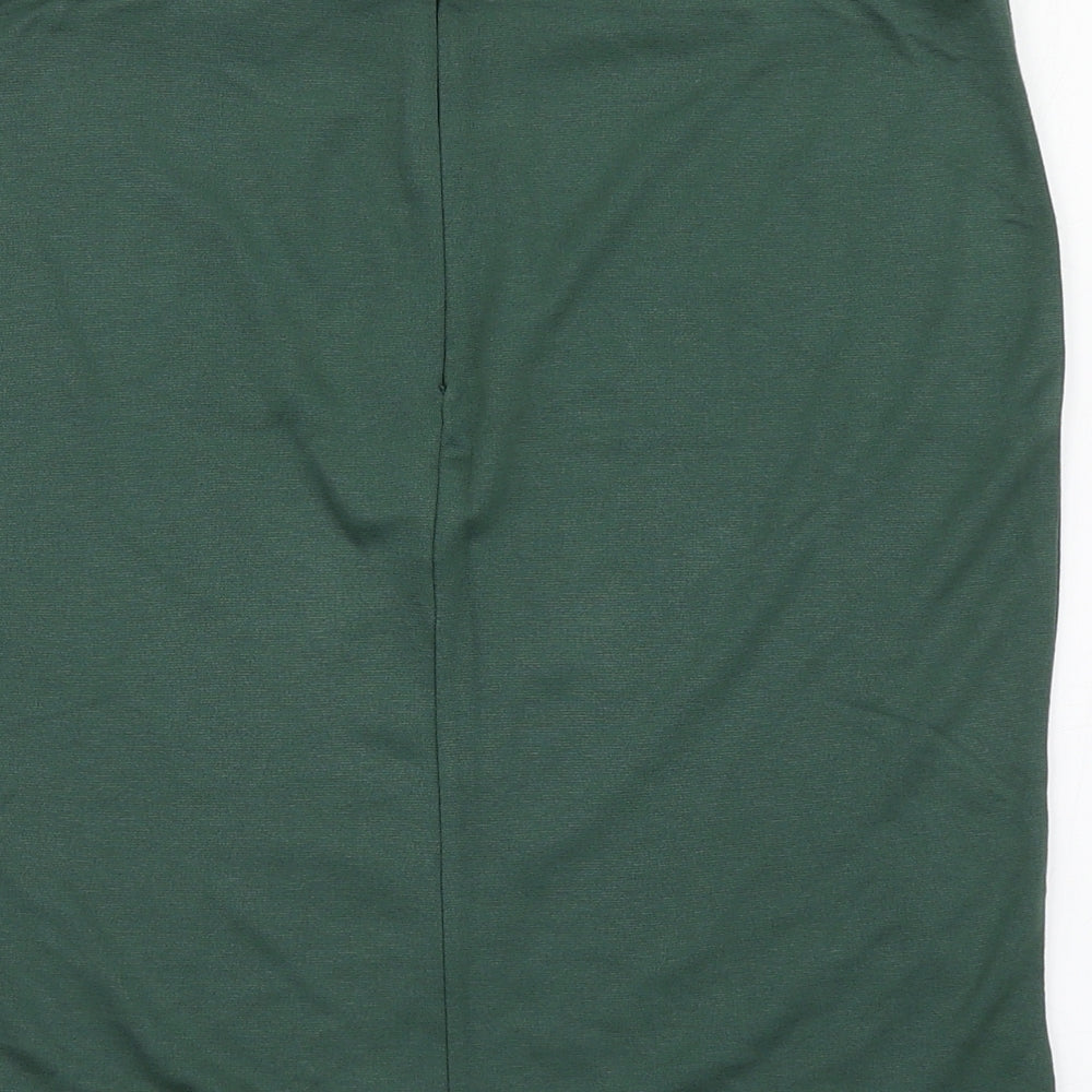 Body Flirt Womens Green  Polyester A-Line Skirt Size S   Zip