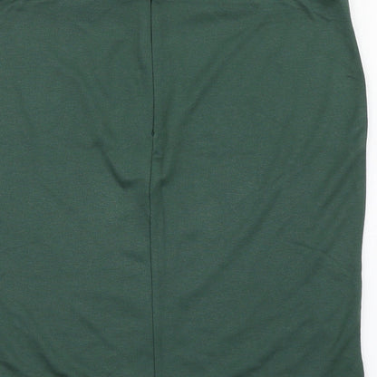 Body Flirt Womens Green  Polyester A-Line Skirt Size S   Zip