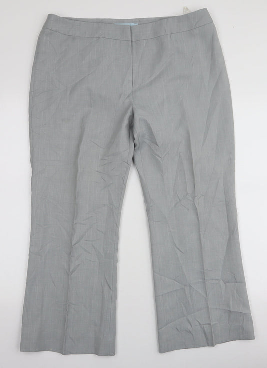 Atmoshpere Womens Grey  Polyester Trousers  Size 16 L27 in Regular Zip