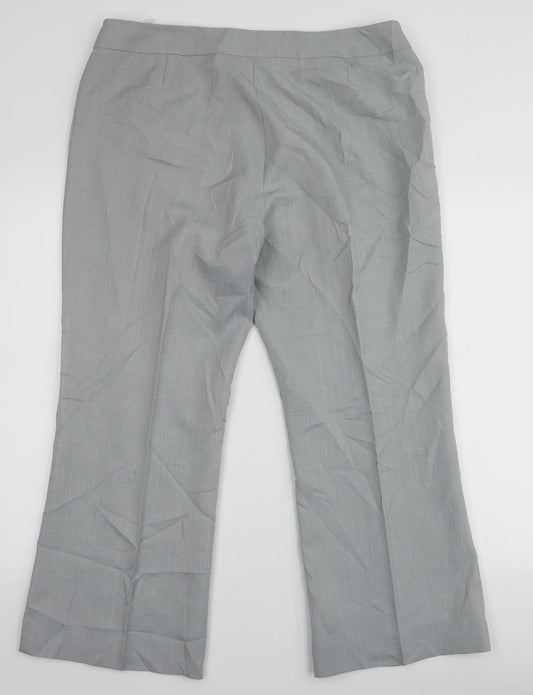 Atmoshpere Womens Grey  Polyester Trousers  Size 16 L27 in Regular Zip