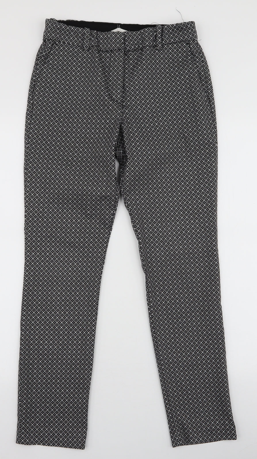 Womens UK Size 8 H&M Slim Fit Dress Pants Black Trousers