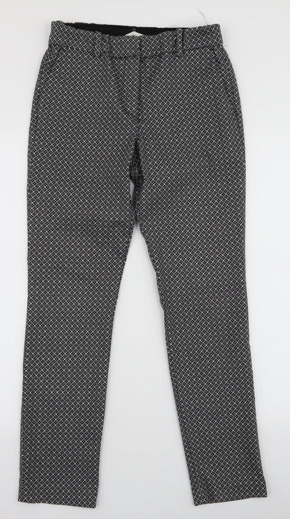 Womens UK Size 8 H&M Slim Fit Dress Pants Black Trousers