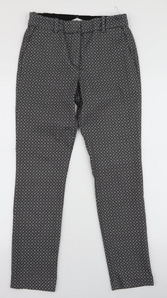 Womens UK Size 8 H&M Slim Fit Dress Pants Black Trousers