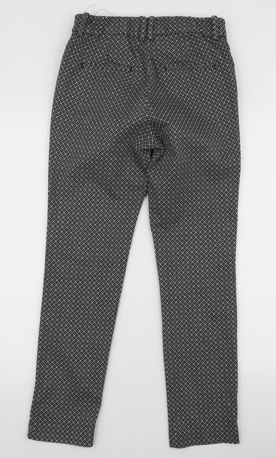 Womens UK Size 8 H&M Slim Fit Dress Pants Black Trousers