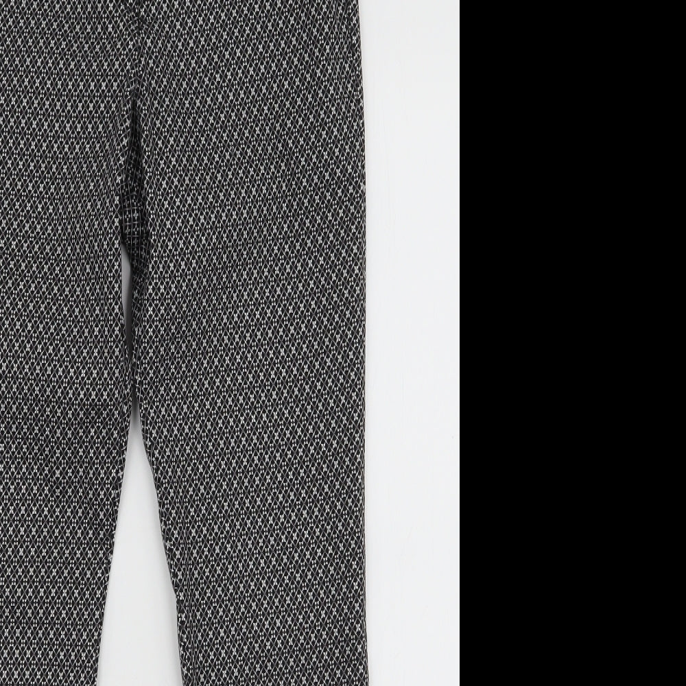 Womens UK Size 8 H&M Slim Fit Dress Pants Black Trousers
