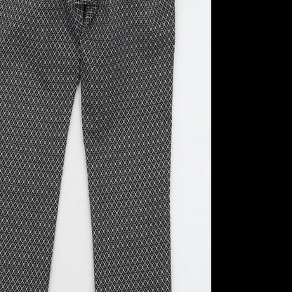 Womens UK Size 8 H&M Slim Fit Dress Pants Black Trousers