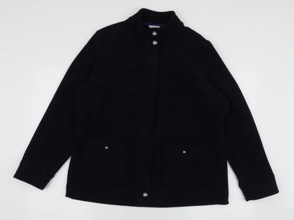Classic  Womens Blue   Overcoat Coat Size 16  Zip