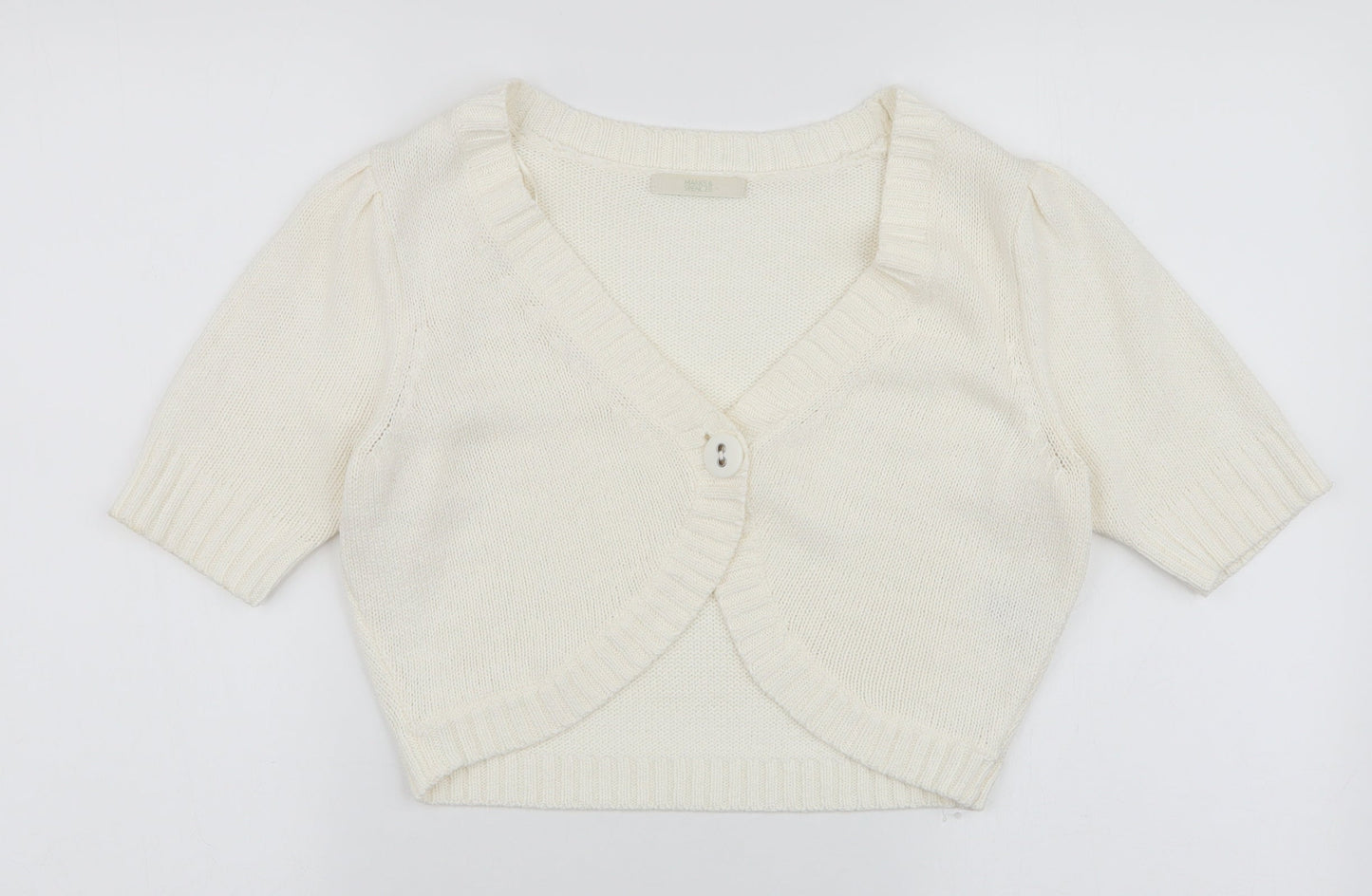Womens UK Size 14 Marks and Spencer Ivory Cardigan Jumper