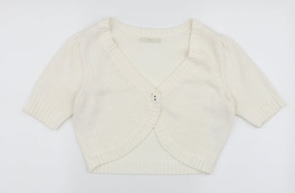 Womens UK Size 14 Marks and Spencer Ivory Cardigan Jumper