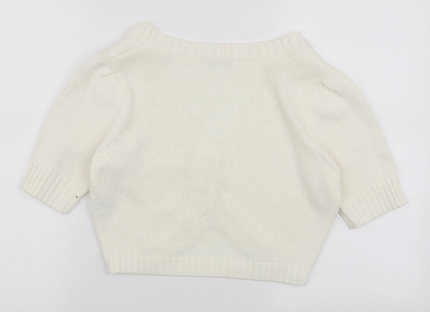 Womens UK Size 14 Marks and Spencer Ivory Cardigan Jumper