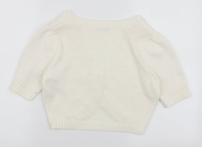 Womens UK Size 14 Marks and Spencer Ivory Cardigan Jumper