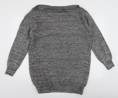 Be Jealous  Womens Grey  Acrylic Jumper Dress  Size S  Off the Shoulder Pullover