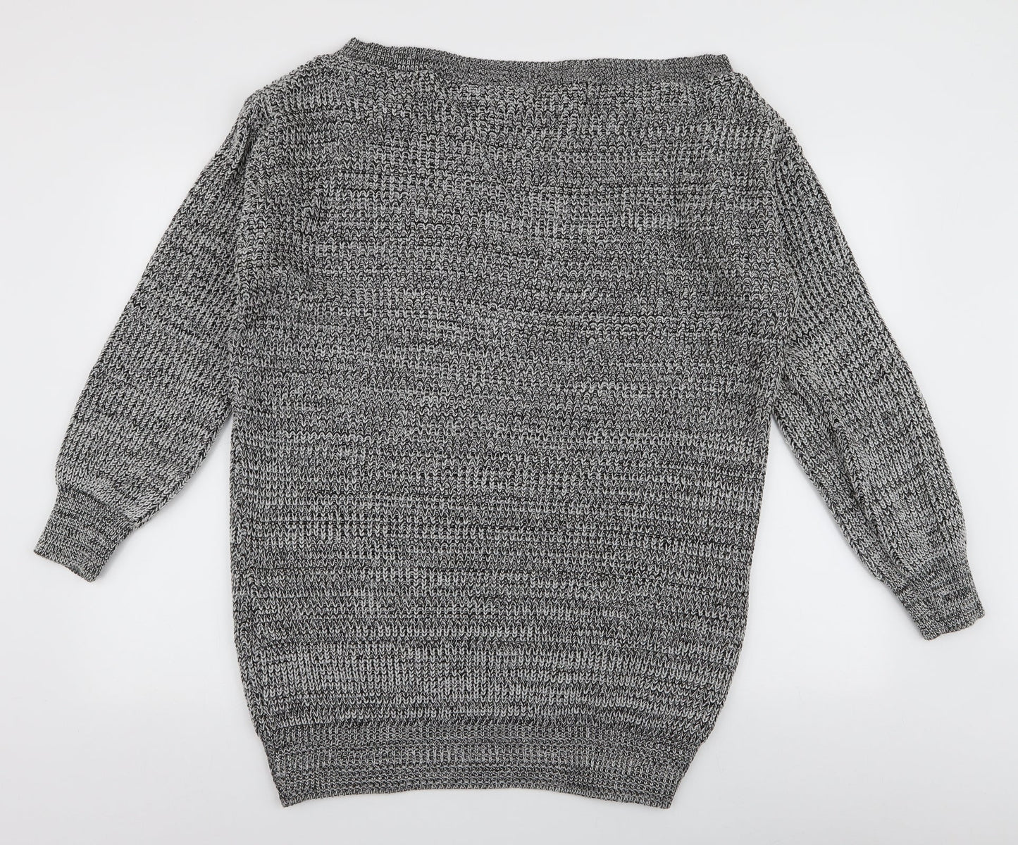 Be Jealous  Womens Grey  Acrylic Jumper Dress  Size S  Off the Shoulder Pullover