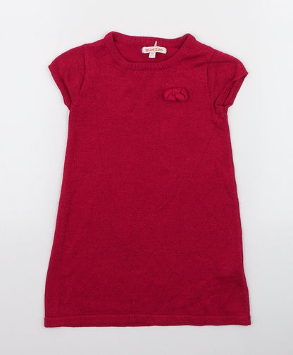 Blue Zoo Girls Red  Viscose A-Line  Size 2-3 Years  Round Neck Pullover