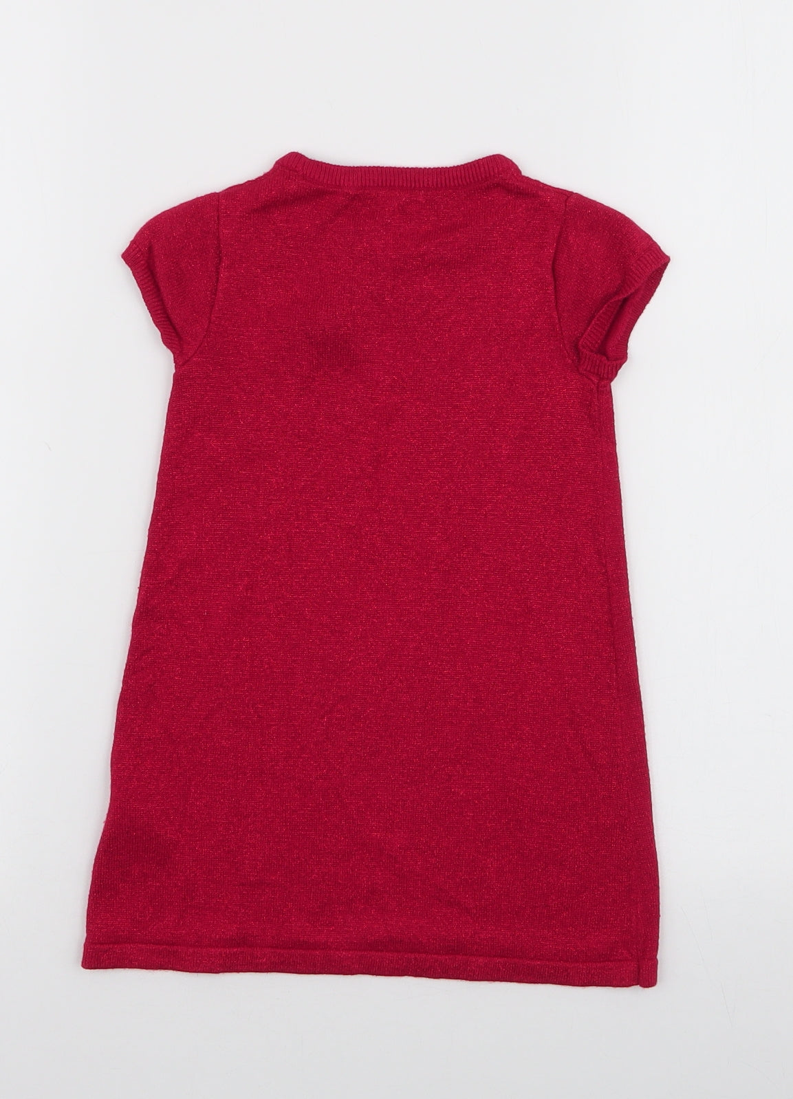 Blue Zoo Girls Red  Viscose A-Line  Size 2-3 Years  Round Neck Pullover