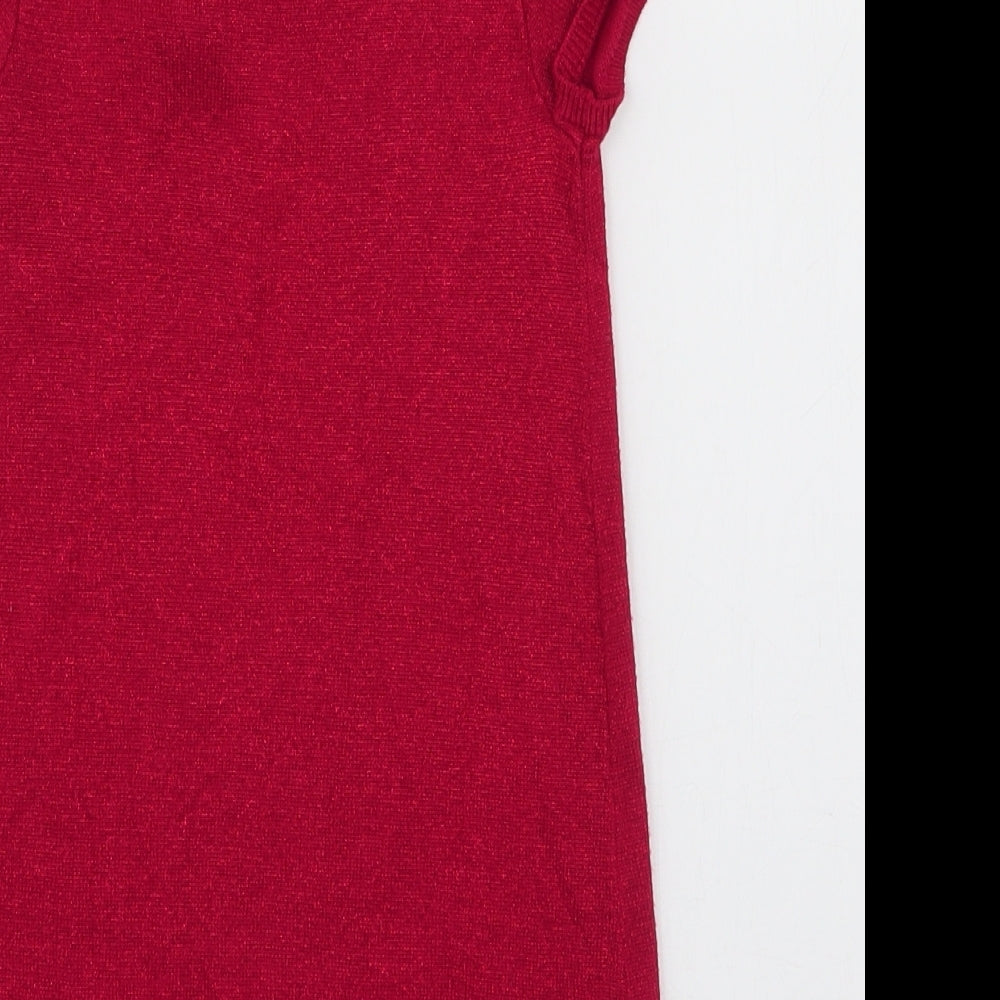 Blue Zoo Girls Red  Viscose A-Line  Size 2-3 Years  Round Neck Pullover
