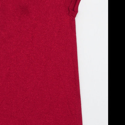 Blue Zoo Girls Red  Viscose A-Line  Size 2-3 Years  Round Neck Pullover