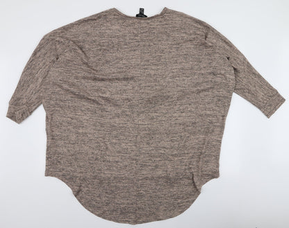 Womens UK Size L New Look Beige Pullover Jumper