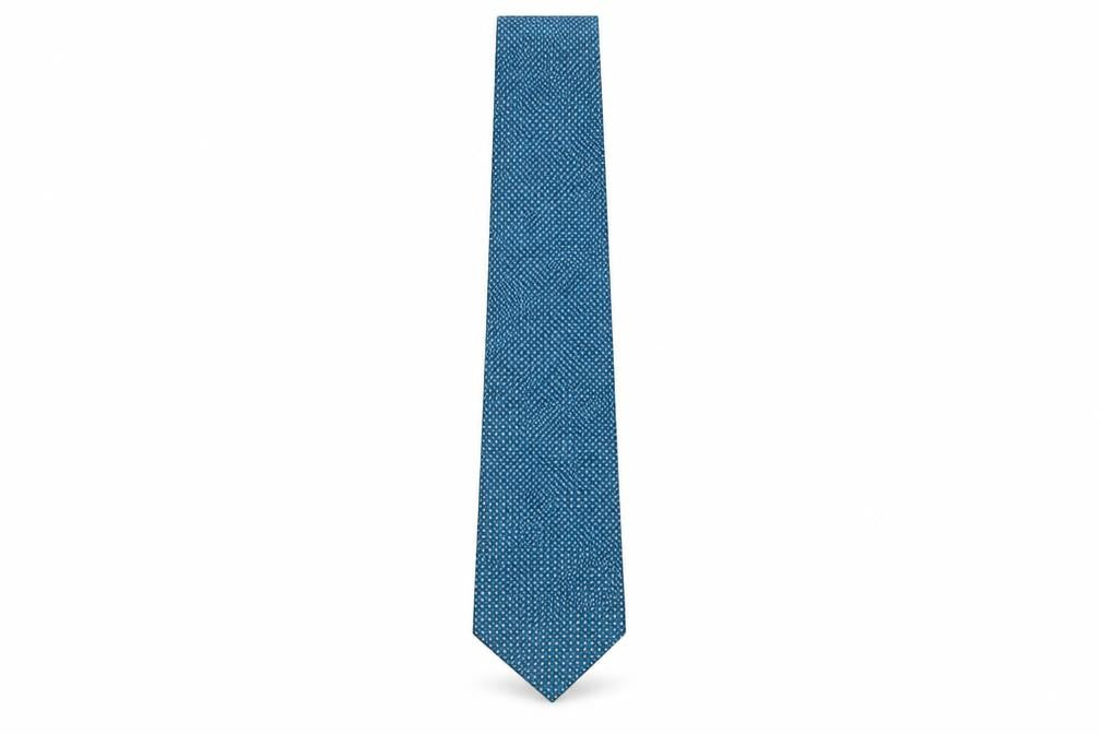 Mens Wolsey Green Polka Dot  Pointed Tie