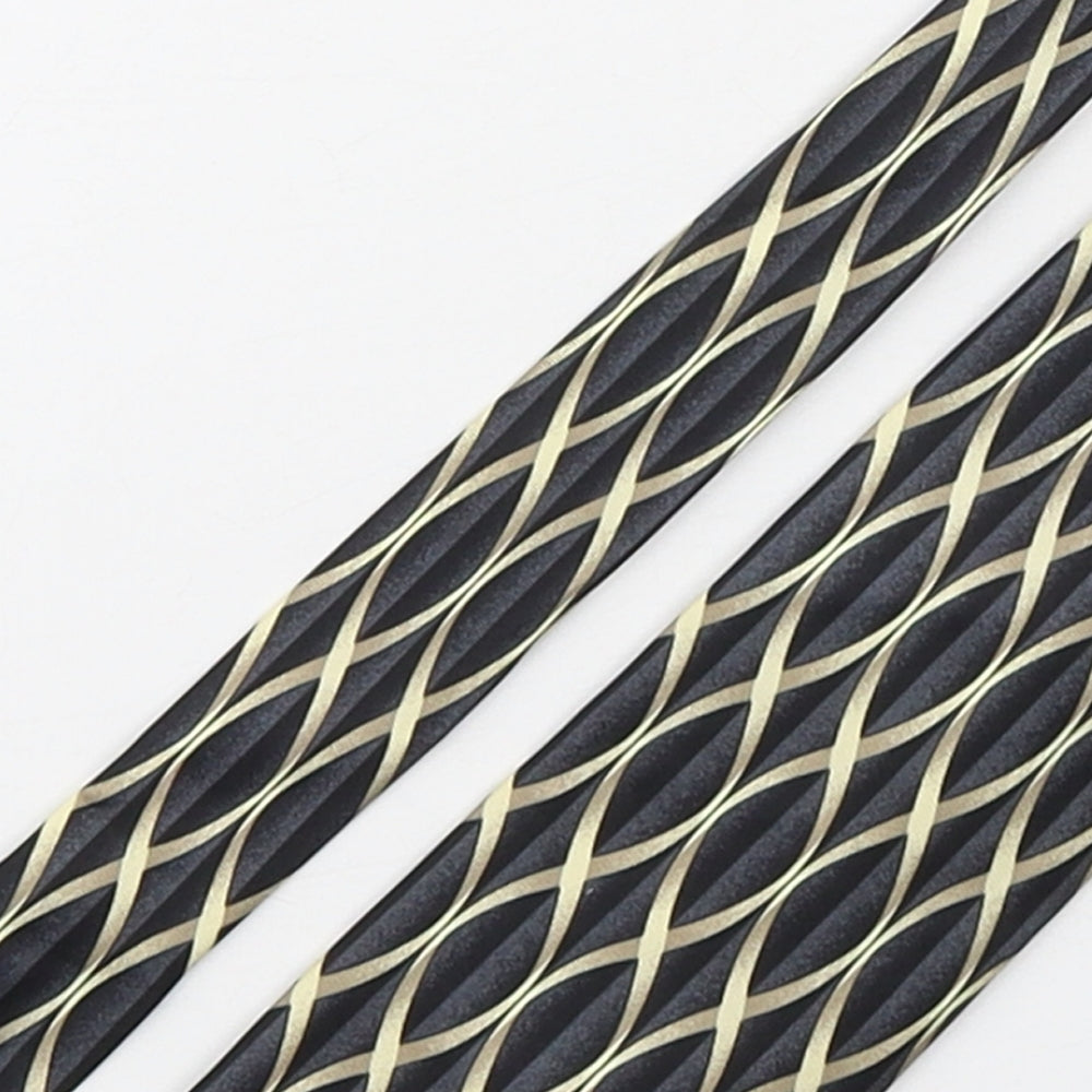 Marks and Spencer Mens Multicoloured Geometric Silk Pointed Tie One Size