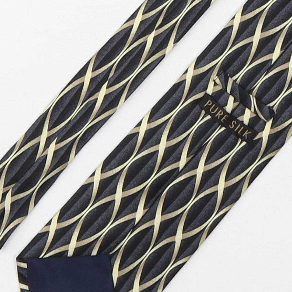 Marks and Spencer Mens Multicoloured Geometric Silk Pointed Tie One Size