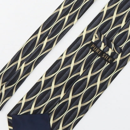 Marks and Spencer Mens Multicoloured Geometric Silk Pointed Tie One Size