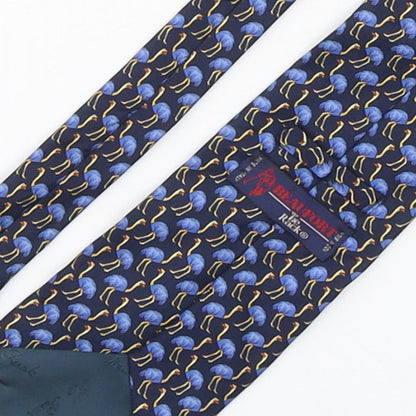 Mens Beaufort Blue Geometric  Pointed Tie