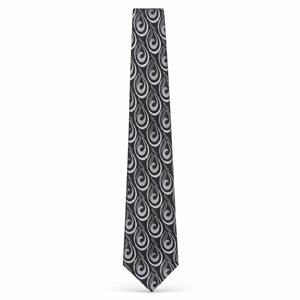 Front view of Knightsbridge men’s multicoloured paisley silk pointed tie one size