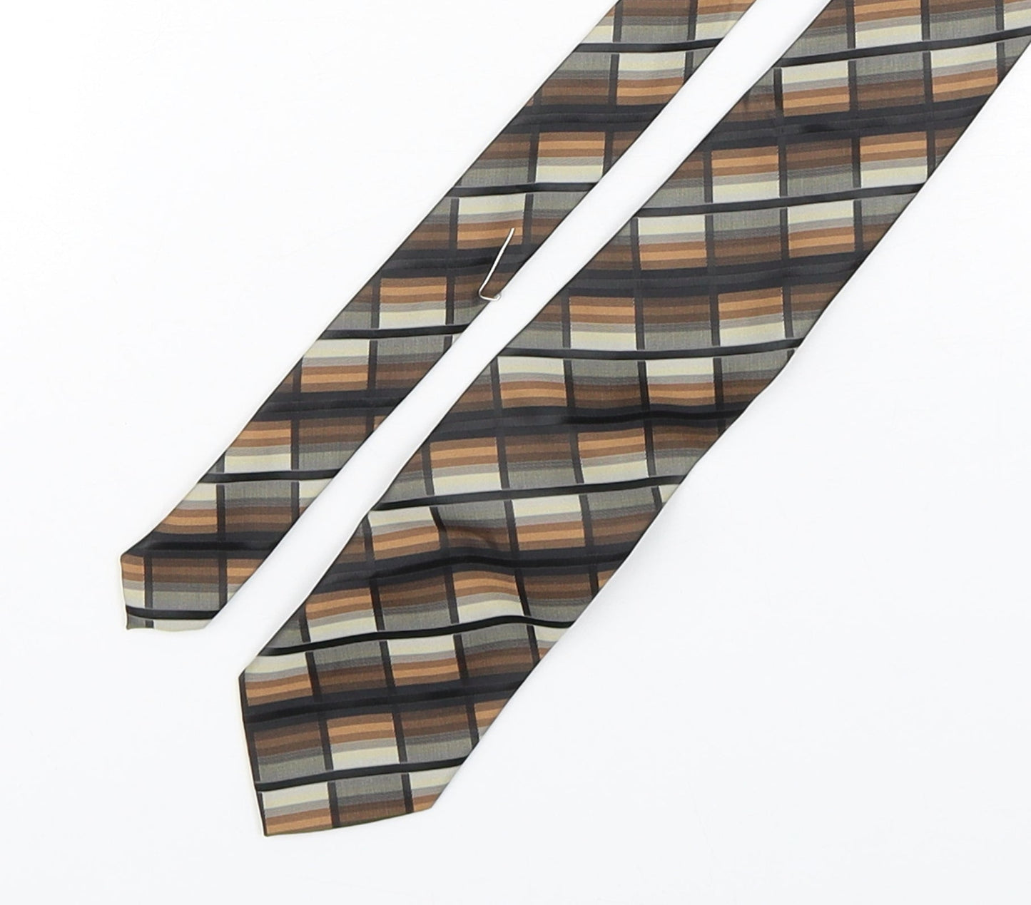 Alexander Julian  Mens Multicoloured Plaids & Checks Polyester Pointed Tie One Size