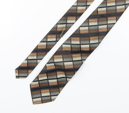 Alexander Julian  Mens Multicoloured Plaids & Checks Polyester Pointed Tie One Size