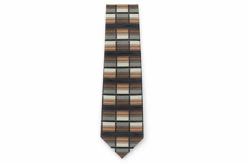 Front view of Alexander Julian men’s multicoloured plaids & checks polyester pointed tie one size