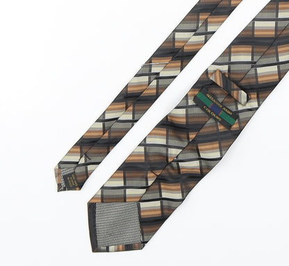 Alexander Julian  Mens Multicoloured Plaids & Checks Polyester Pointed Tie One Size