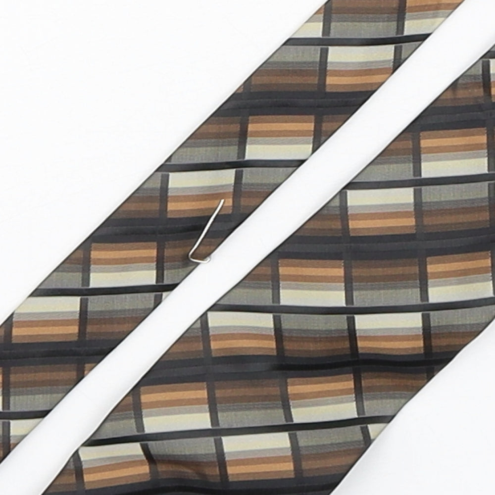 Alexander Julian  Mens Multicoloured Plaids & Checks Polyester Pointed Tie One Size