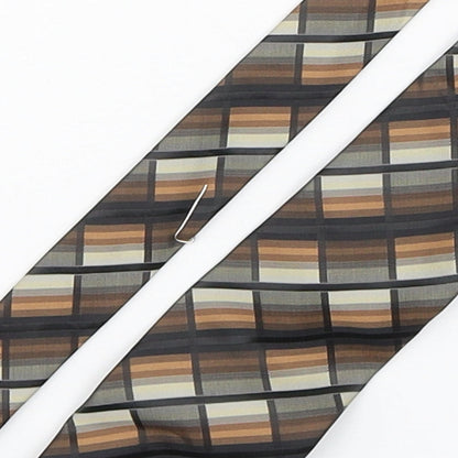 Alexander Julian  Mens Multicoloured Plaids & Checks Polyester Pointed Tie One Size