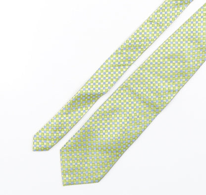 Y&G Mens Multicoloured Plaids & Checks Silk Pointed Tie One Size